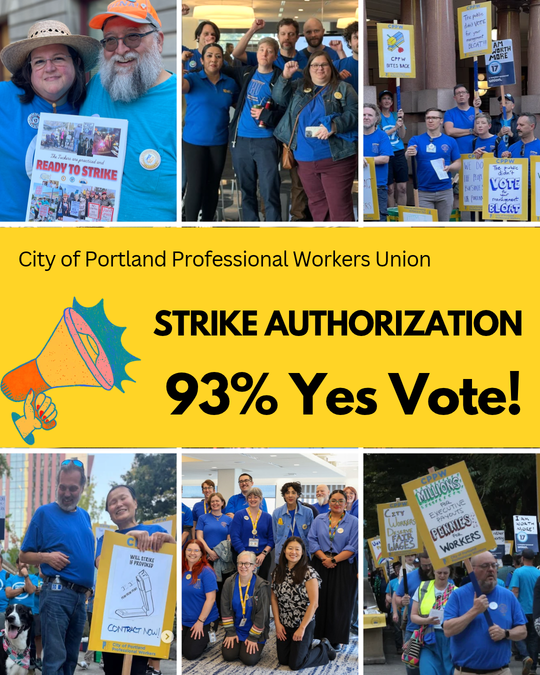 CPPW union strike authorization 93% vote yes